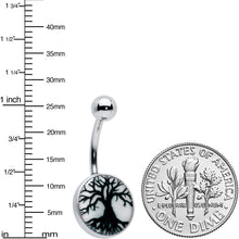 Load image into Gallery viewer, Glow in the Dark Tree of Life Belly Ring by Onyx O
