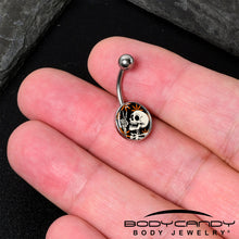 将图片加载到图库查看器，Peace Sign Skeleton Belly Ring by Onyx O
