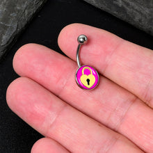 Load image into Gallery viewer, Heart Lock Belly Ring by Onyx O
