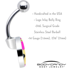 Load image into Gallery viewer, Heart Lock Belly Ring by Onyx O
