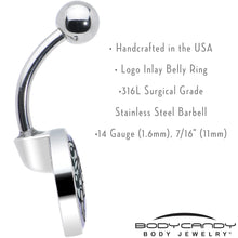 Load image into Gallery viewer, Leaping Leapfrog Spiders Belly Ring by Onyx O
