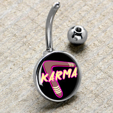 Load image into Gallery viewer, Karmic Boomerang Belly Ring by Onyx O
