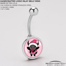 Load image into Gallery viewer, Krampus Cutie Christmas Holiday Belly Ring by Onyx O
