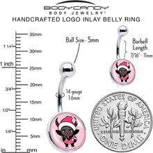 Load image into Gallery viewer, Krampus Cutie Christmas Holiday Belly Ring by Onyx O
