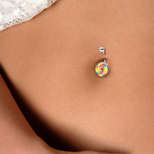 将图片加载到图库查看器，Rainbow Swirl Lollipop Belly Ring by Onyx O

