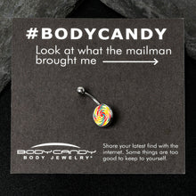 将图片加载到图库查看器，Rainbow Swirl Lollipop Belly Ring by Onyx O
