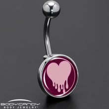 将图片加载到图库查看器，Pinkish Melting Heart Belly Ring by Onyx O
