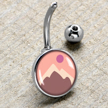 将图片加载到图库查看器，Mountain Sunrise Belly Ring by Onyx O
