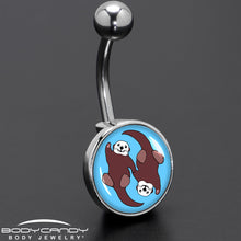 Load image into Gallery viewer, Oh My Otters Animal Belly Ring by Onyx O
