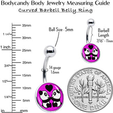Load image into Gallery viewer, Panda Love Belly Ring by Onyx O
