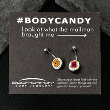 Load image into Gallery viewer, PB and J Peanut Butter and Jelly Sandwich BFF Set of 2 Belly Rings by Onyx O

