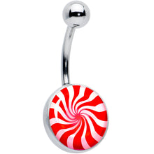 Load image into Gallery viewer, Holiday Peppermint Candy Belly Ring
