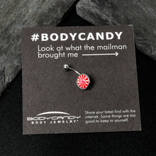 Load image into Gallery viewer, Holiday Peppermint Candy Belly Ring
