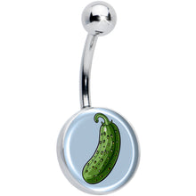 将图片加载到图库查看器，Green Pickle Belly Ring by Onyx O

