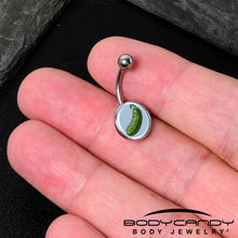 将图片加载到图库查看器，Green Pickle Belly Ring by Onyx O
