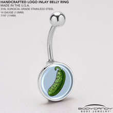 将图片加载到图库查看器，Green Pickle Belly Ring by Onyx O
