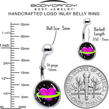 Load image into Gallery viewer, Heart Planet Belly Ring by Onyx O
