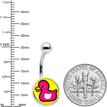 Load image into Gallery viewer, Pink Ducky Belly Ring by Onyx O
