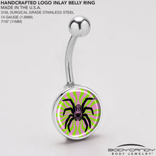 将图片加载到图库查看器，Psychedelic Spider Belly Ring by Onyx O
