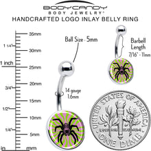 将图片加载到图库查看器，Psychedelic Spider Belly Ring by Onyx O
