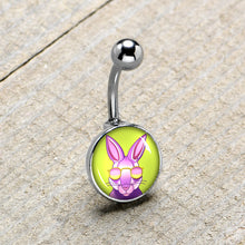 Load image into Gallery viewer, Cool Shades Bunny Belly Ring by Onyx O
