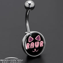 将图片加载到图库查看器，RAWR Kitty Cat Belly Ring by Onyx O
