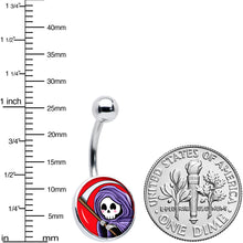 Load image into Gallery viewer, Grim Reaper Belly Ring by Onyx O
