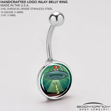 将图片加载到图库查看器，Reverse Alien UFO AbductionBelly Ring by Onyx O
