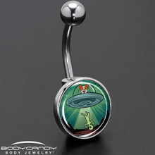 将图片加载到图库查看器，Reverse Alien UFO AbductionBelly Ring by Onyx O
