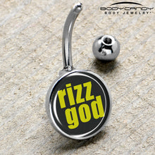 Load image into Gallery viewer, RIZZ GOD Belly Ring by Onyx O
