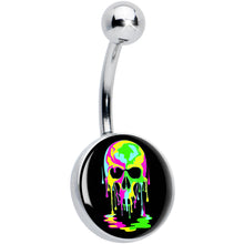 Load image into Gallery viewer, Ultra Bright Melting Skull Belly Ring by Onyx O
