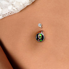 Load image into Gallery viewer, Ultra Bright Melting Skull Belly Ring by Onyx O
