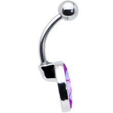 Load image into Gallery viewer, Purple Nautical Sand Dollar Belly Ring by Onyx O
