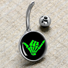 将图片加载到图库查看器，Shaka Hand Belly Ring by Onyx O
