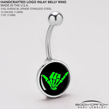 将图片加载到图库查看器，Shaka Hand Belly Ring by Onyx O
