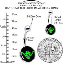 将图片加载到图库查看器，Shaka Hand Belly Ring by Onyx O
