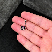 Load image into Gallery viewer, Burning Skull Candle Belly Ring by Onyx O
