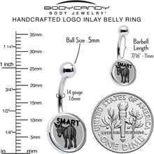 将图片加载到图库查看器，Donkey Smart Ass Belly Ring by Onyx O
