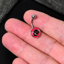 Load image into Gallery viewer, Stabby Cat Belly Ring by Onyx O

