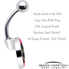 Load image into Gallery viewer, Stabby Cat Belly Ring by Onyx O
