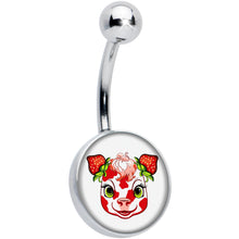 Load image into Gallery viewer, Stawberry Cow Belly Ring by Onyx O
