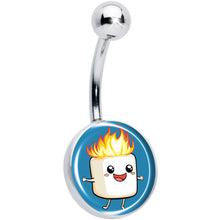 Load image into Gallery viewer, Burning Marshmallow Belly Ring by Onyx O

