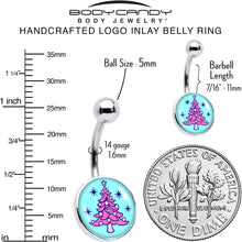 将图片加载到图库查看器，Pastel Christmas Tree Holiday Belly Ring by Onyx O
