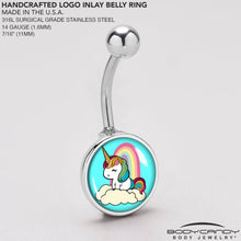 将图片加载到图库查看器，Rainbow Unicorn Belly Ring by Onyx O
