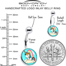 将图片加载到图库查看器，Rainbow Unicorn Belly Ring by Onyx O
