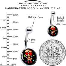 将图片加载到图库查看器，Valentine Heart Voodoo Doll Belly Ring
