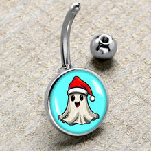 Load image into Gallery viewer, Holiday Christmas Spirit Ghost Belly Ring by Onyx O
