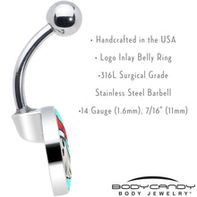 Load image into Gallery viewer, Holiday Christmas Spirit Ghost Belly Ring by Onyx O
