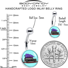 Load image into Gallery viewer, Holiday Christmas Hearse Belly Ring by Onyx O
