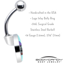 Load image into Gallery viewer, Holiday Christmas Hearse Belly Ring by Onyx O
